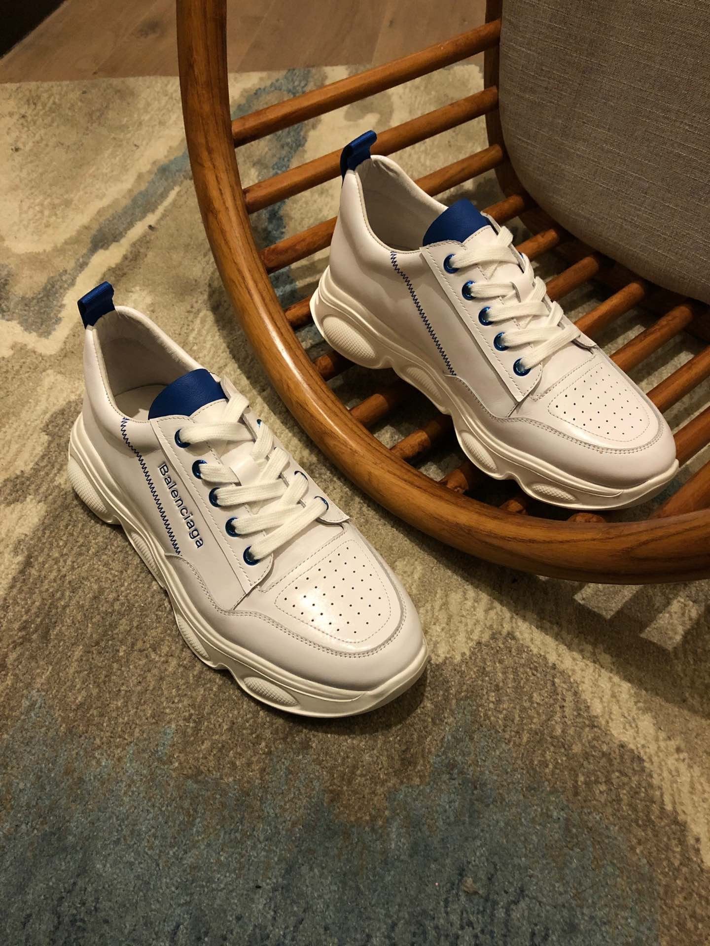 Balenciaga Men's Leather Fashion Sneakers Shoes