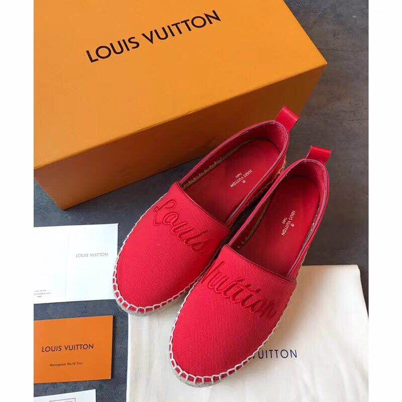 LV Louis Vuitton Women's Leather Sneakers Shoes