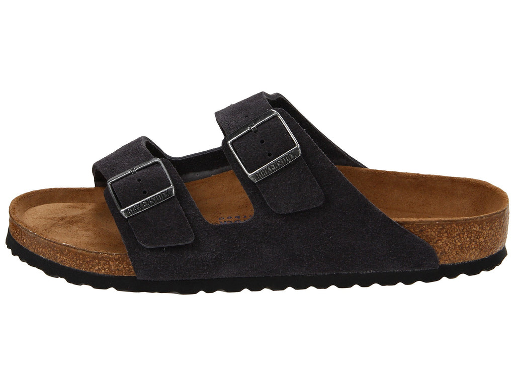 birkenstock arizona soft footbed velvet grey suede