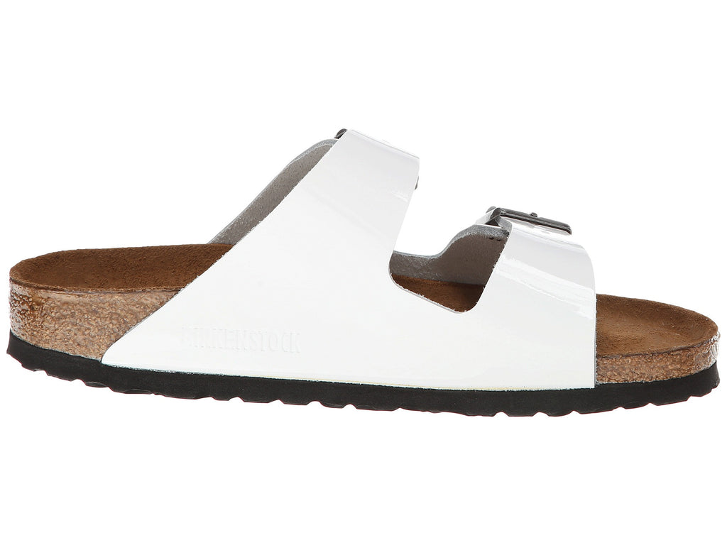 birkenstock arizona white patent leather