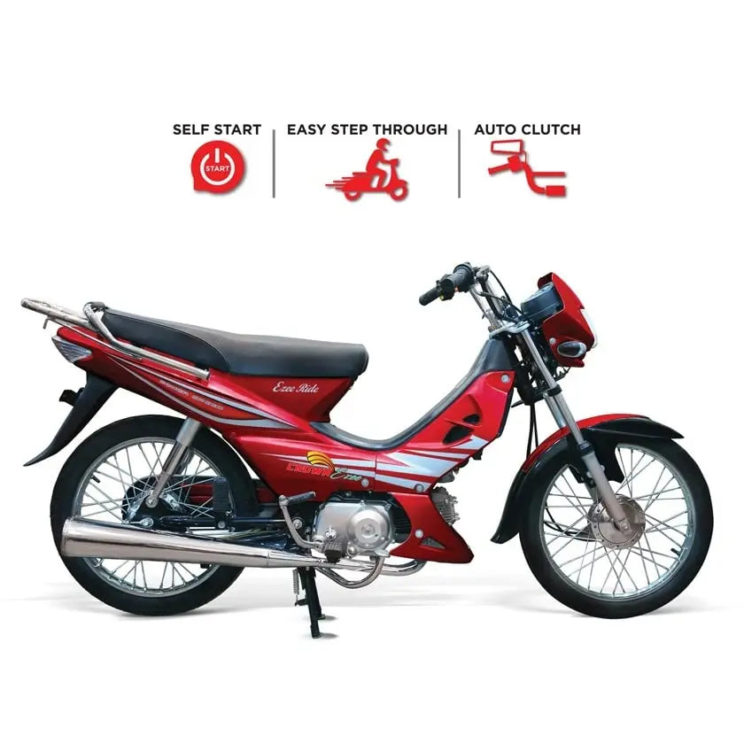 Crown Ezee 70cc Petrol Scooty (Automatic) Red – 2025 Model