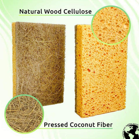 Natural Coconut Scrub Sponge Cellulose Dishwashing Eco-Friendly