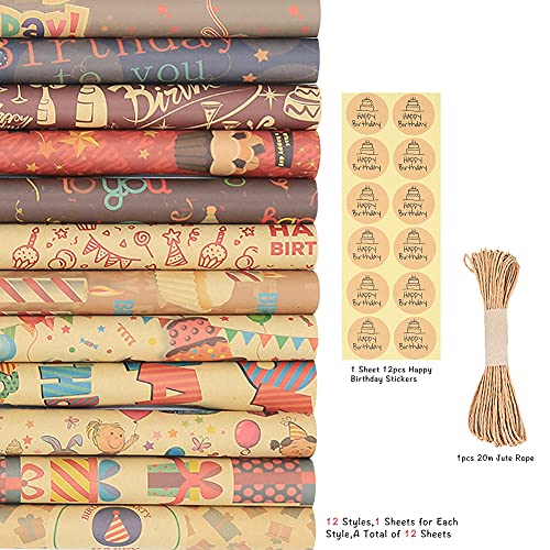 Heelay Eco Friendly Gift Wrapping Paper,Birthday Wrapping Paper, Biode