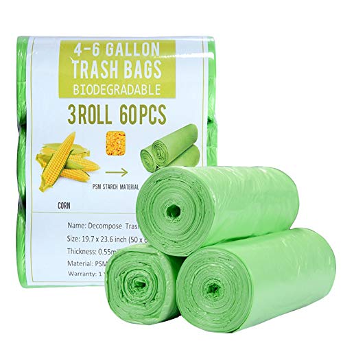 Inwaysin Biodegradable 13-15 Gallon Trash Compostable Garbage 1.18Mil Recycled Waste Bags