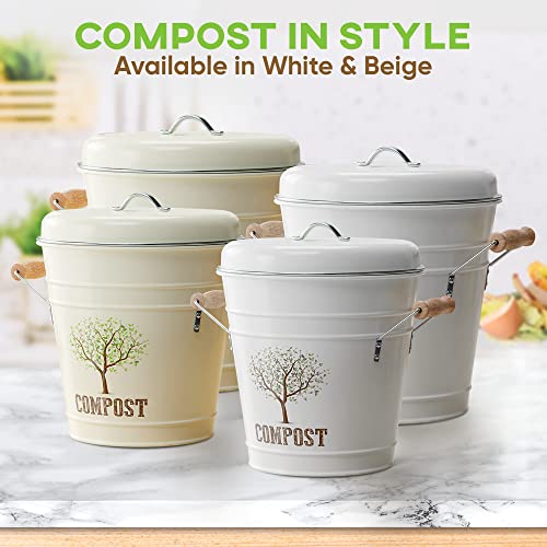 Epica Stainless Steel Compost Bin 1 Gallon - Homegrown Hopes