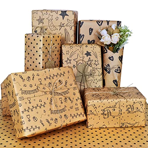 Eco Kraft Wrapping Paper Roll (Jumbo) | Biodegradable Recycled Material |  Made in the USA | Multi-use: Natural Wrapping Paper, Table Runner, Moving