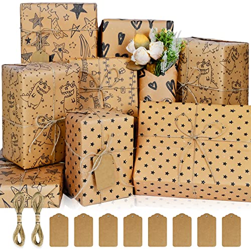 Eco Kraft Wrapping Paper Roll (Jumbo) | Biodegradable Recycled Material |  Made in the USA | Multi-use: Natural Wrapping Paper, Table Runner, Moving