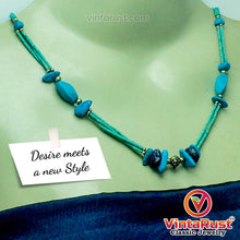 Load image into Gallery viewer, Turquoise Beaded Light Weight Handmade Necklace
