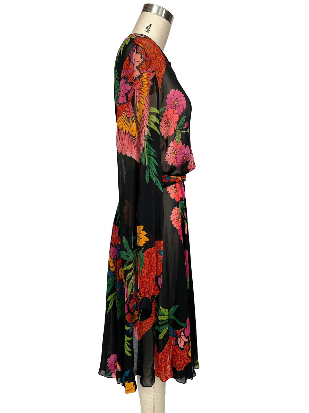 Rare vintage Judy Hornby Sheer Tropical Dress - S - M | Pimbeche Vintage