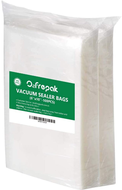 100 Count - 6x10 Pre-Cut Small Vacuum Seal Bags - Pint Size