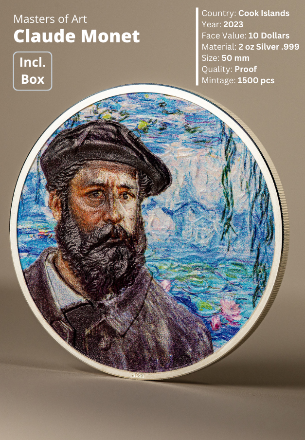 Claude Monet Masters of Art Silver Coin