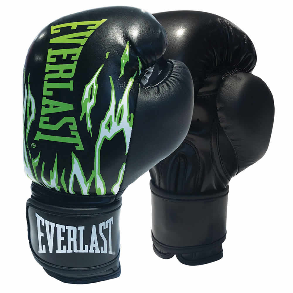 green and black boxing gloves