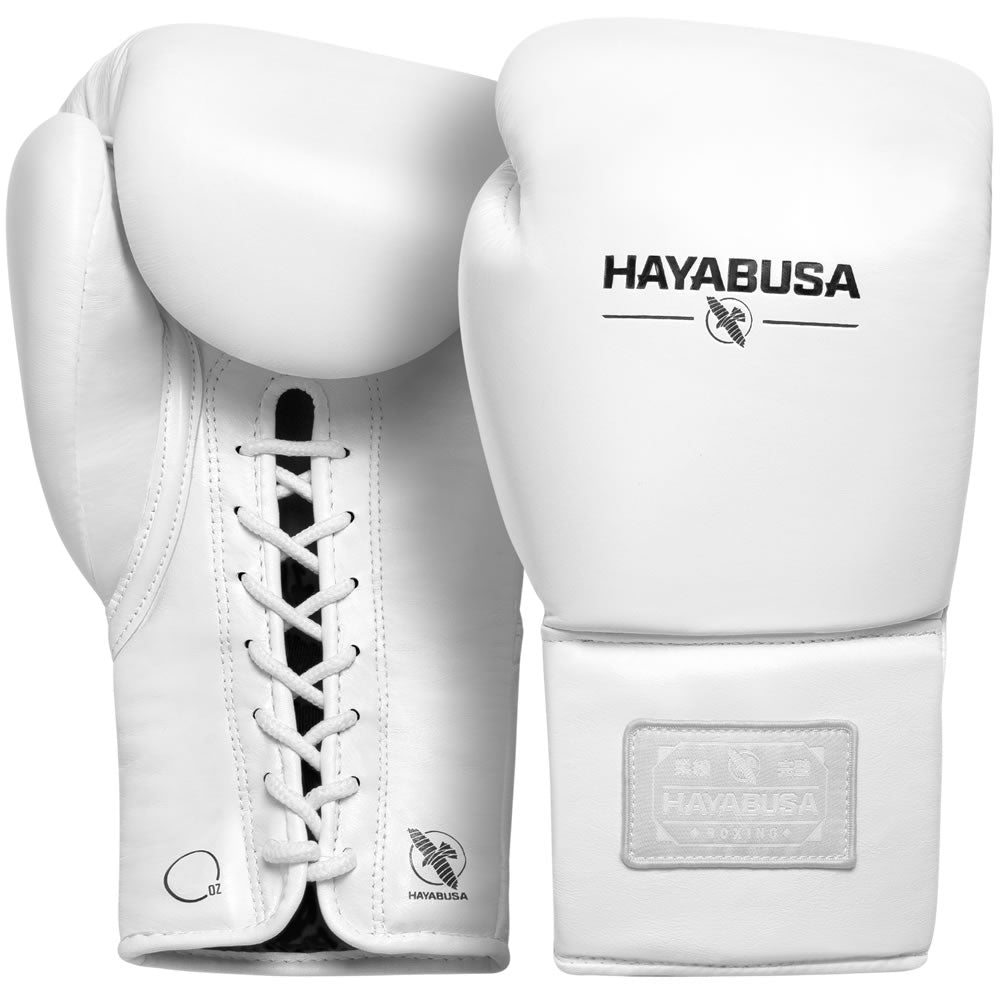 Lace n Loop Boxing Glove Strap White/Black Pair