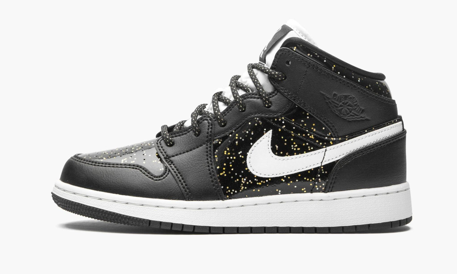 black and glitter jordans