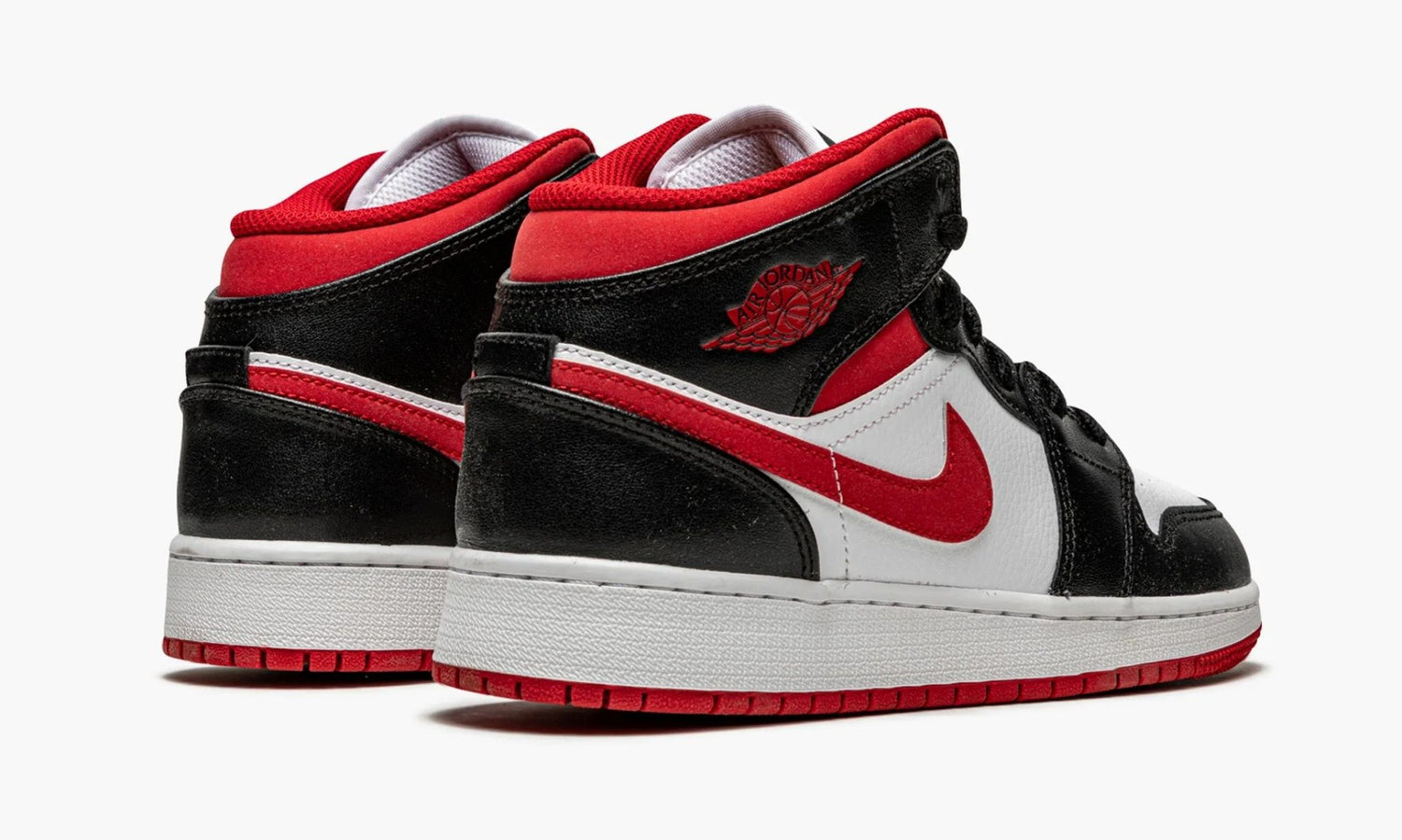 jordan 1 mid red black white