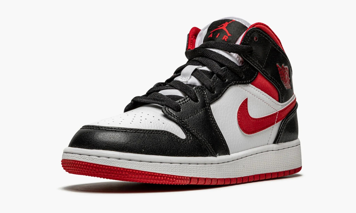 air jordan 1 mid gs black gym red