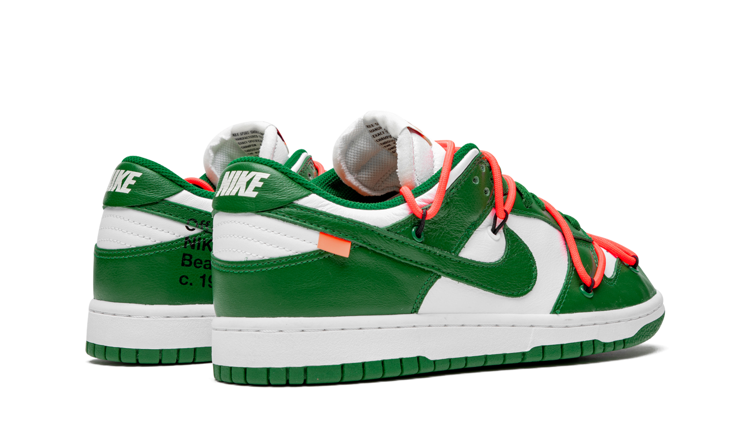 nike dunk x off white pine green