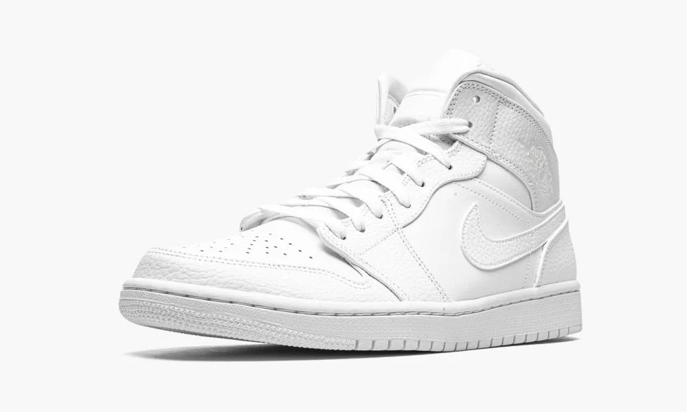 all white jordan 1 mid womens