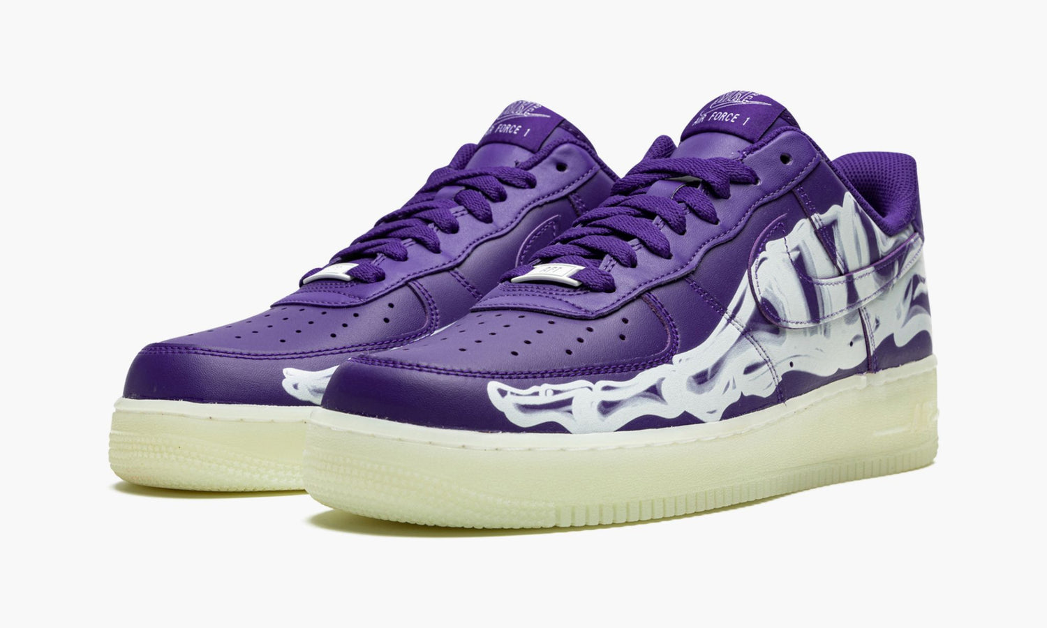 purple and white air force 1 high top