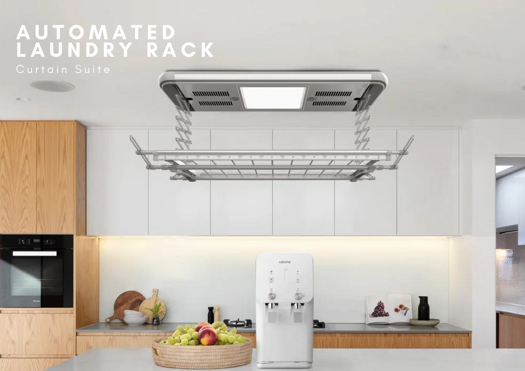 Automated Laundry Rack Curtain Suite