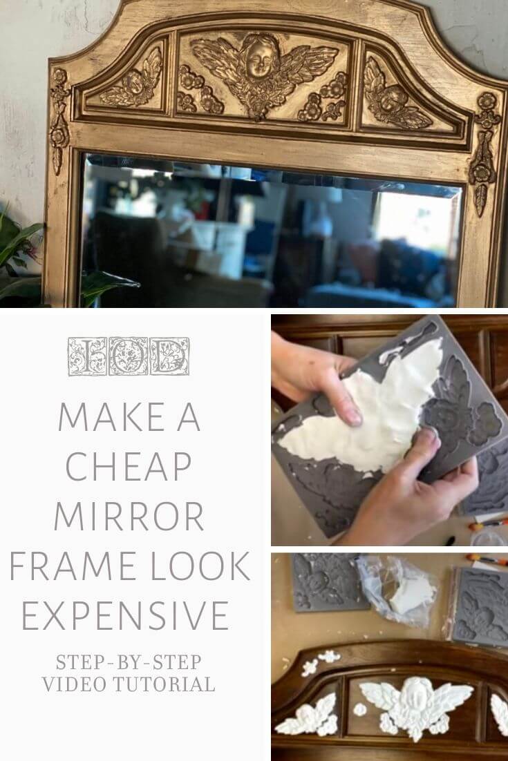 DIY Mirror Frame Makeover - How to Make a Cheap Mirror Look