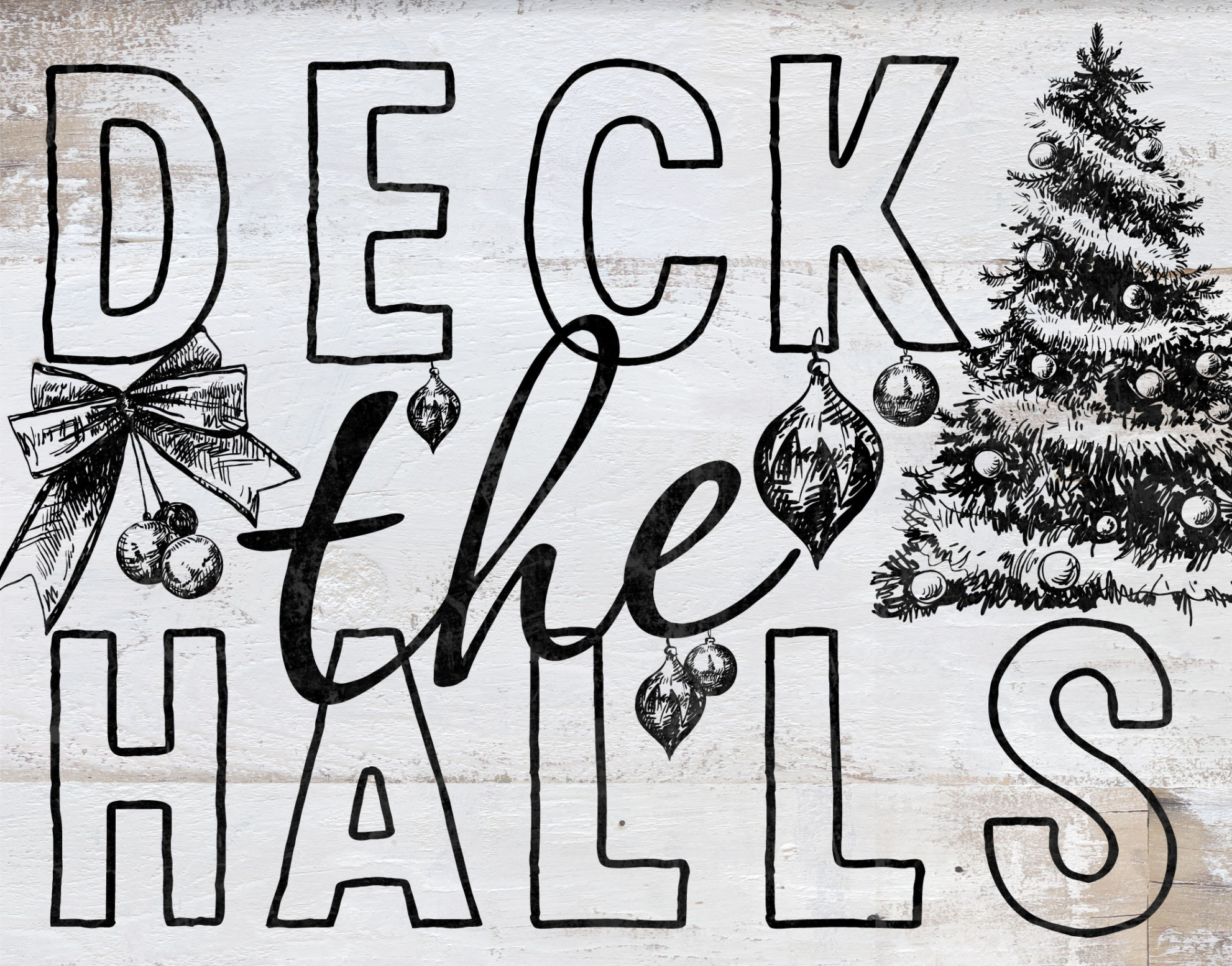 Deck the halls Christmas sign ideas