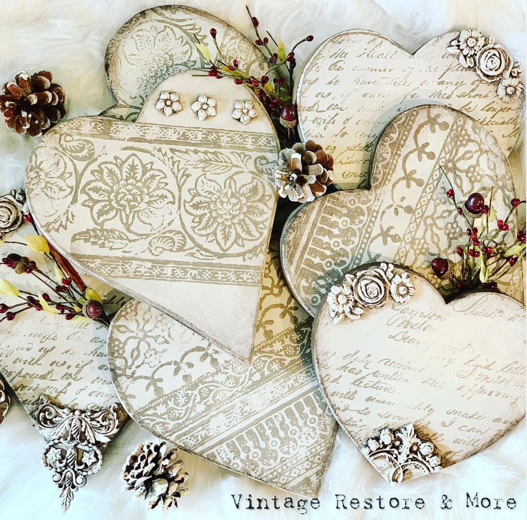  Heart Tree Design Handmade White Resin Soap Stamp