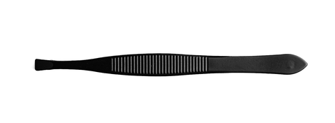 black flat tip tweezers