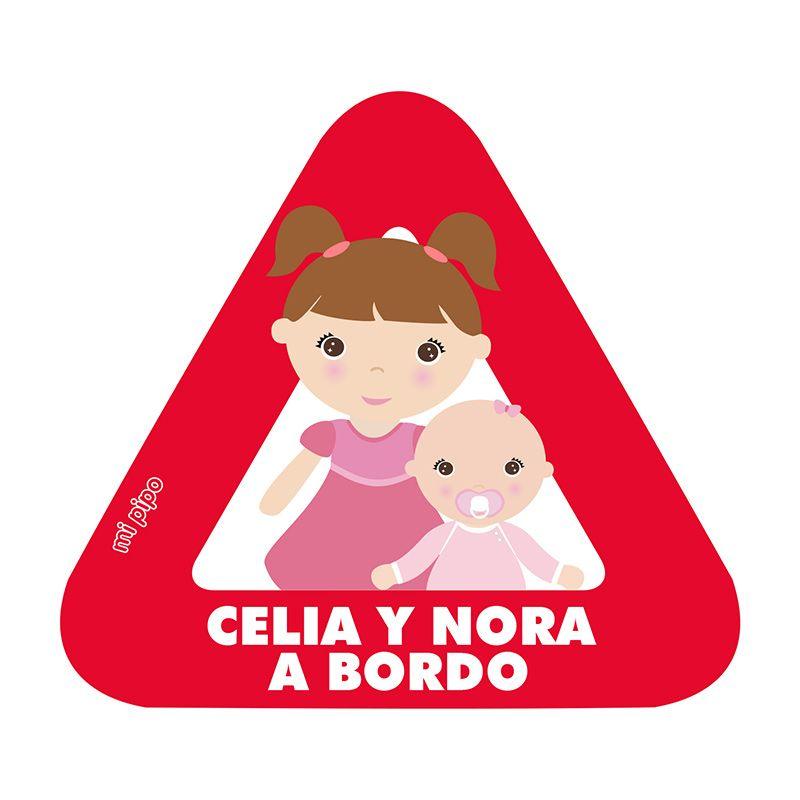 Bebé a Bordo Personalizada Pipo Niña-Bebé | Nanetes
