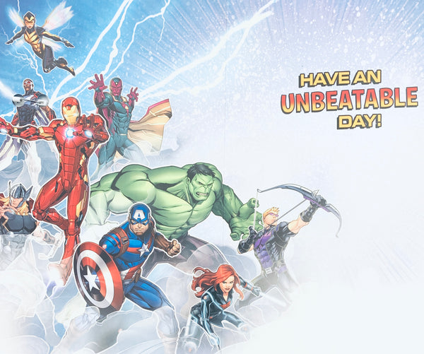 Marvel Avengers Son birthday card with Captain America badge