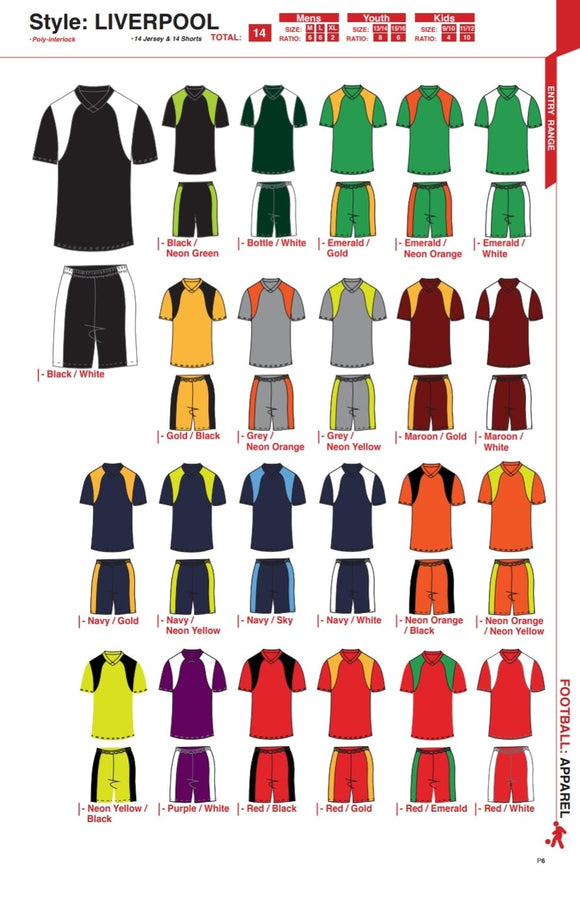 Soccer Kit Combo Basic Set Liverpool Style Colour Chart A – YouBuyWeBring