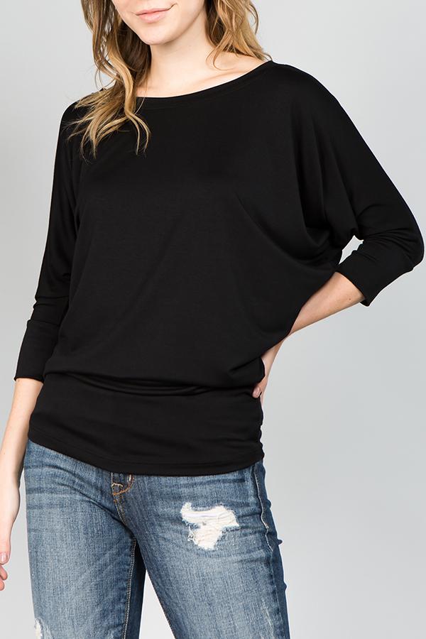 AIMEE ROUND NECK DOLMAN TOP