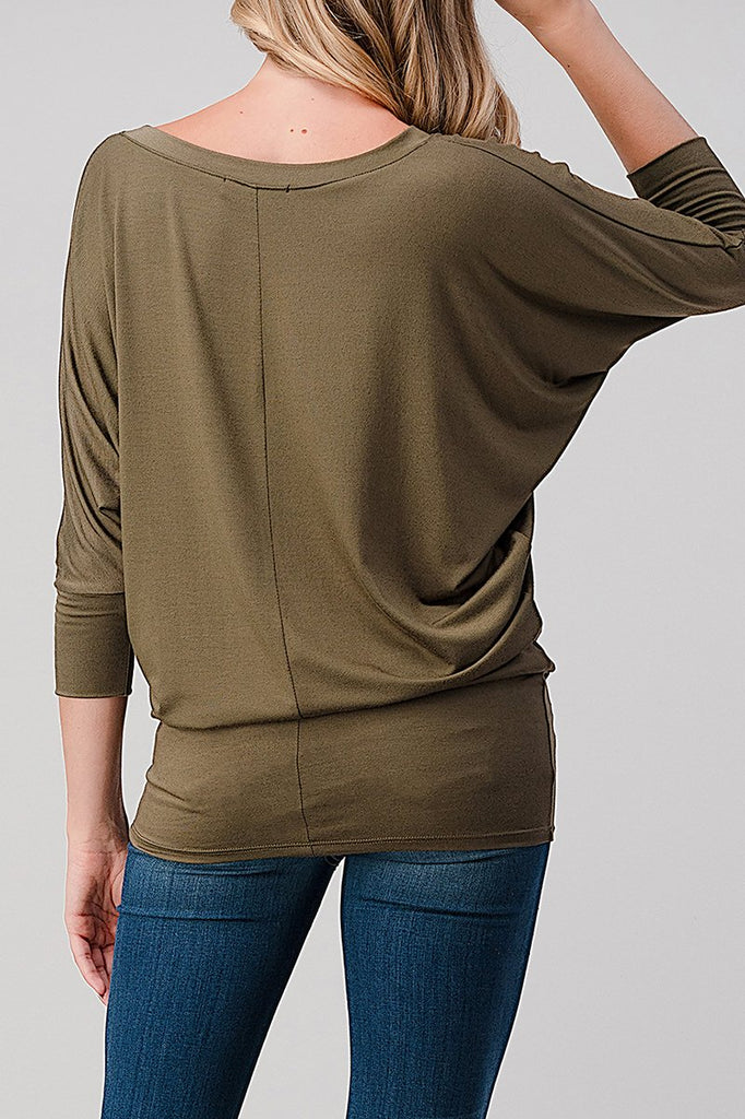 AIMEE ROUND NECK DOLMAN TOP