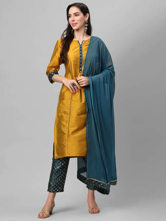 ethnic set with dupatta