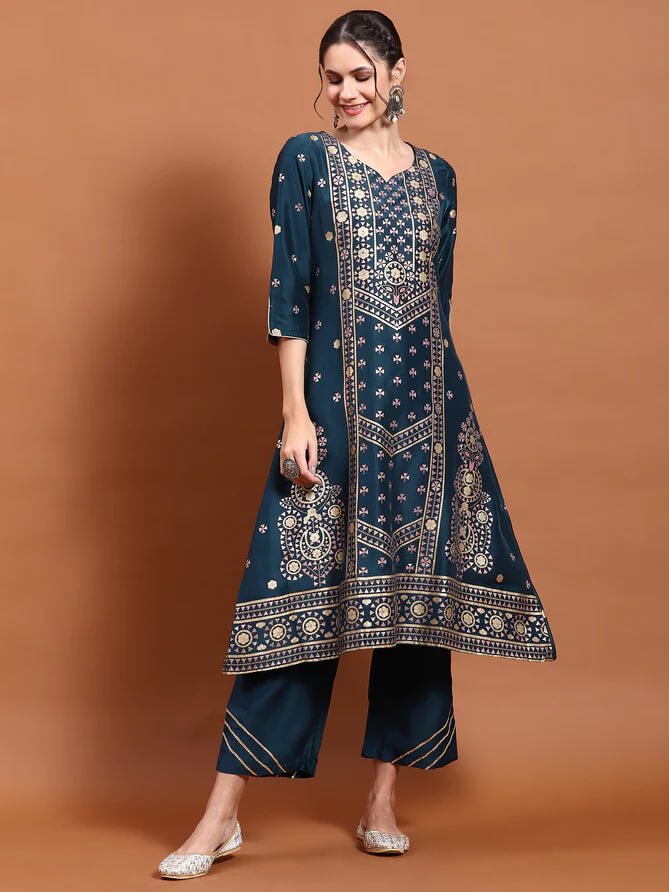 printed kurta with comfort pant