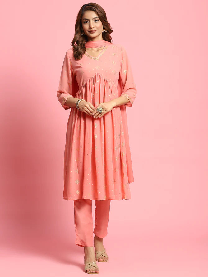 peach suits for women