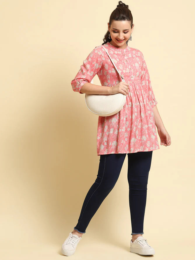 floral short kurti