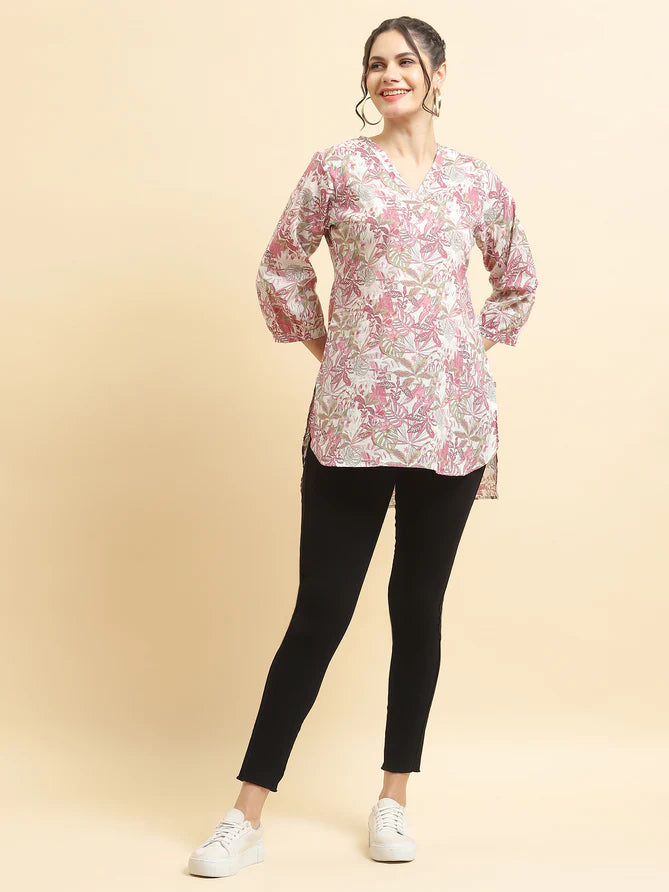 printed tunic top