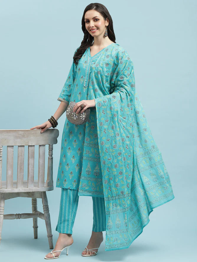 ethnic set with dupatta