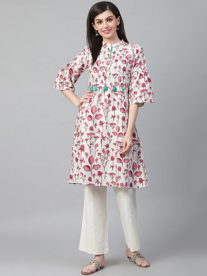 cotton floral kurta