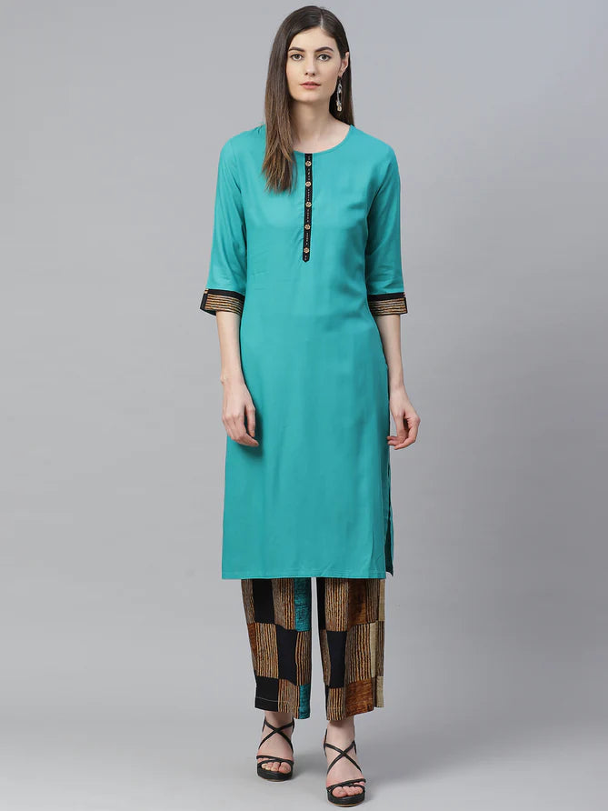 printed kurta with palazzo