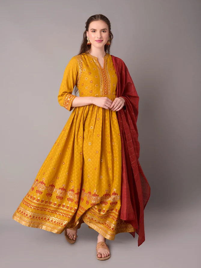 ethnic set with dupatta