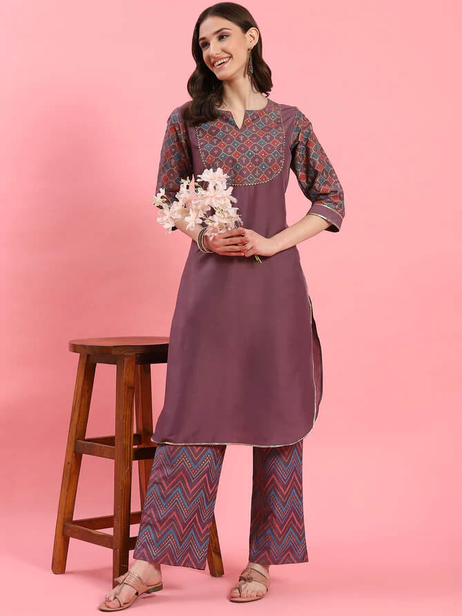 printed kurta with trouser