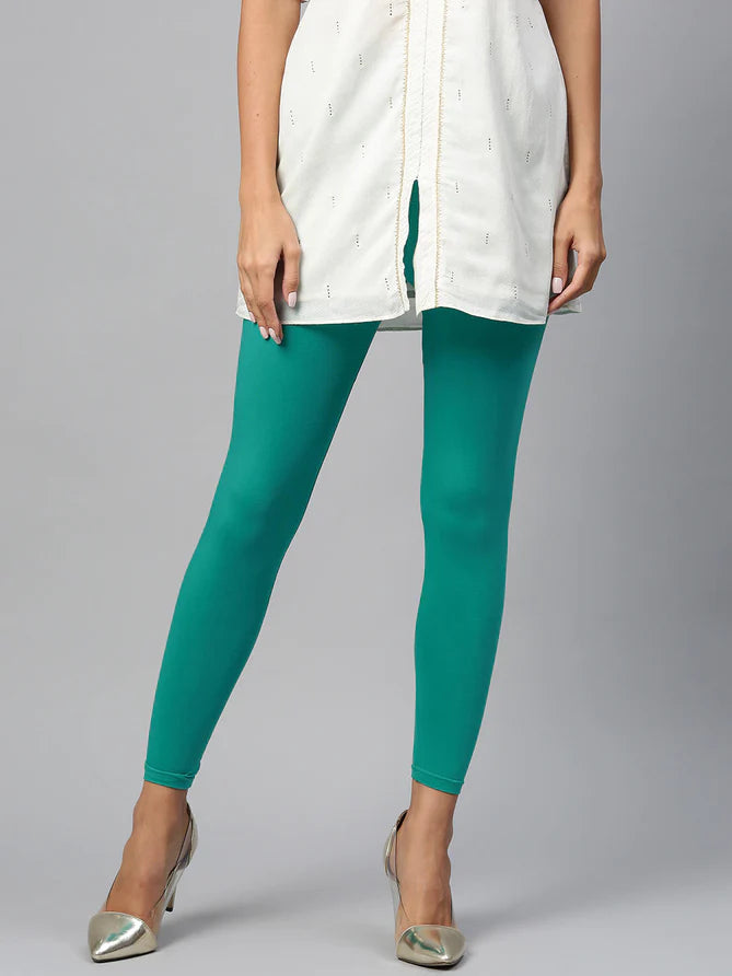 teal solid legging