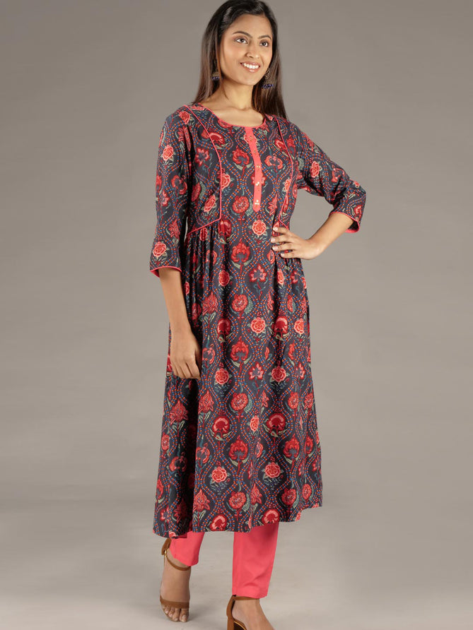  A Classy Black Casual Kurta