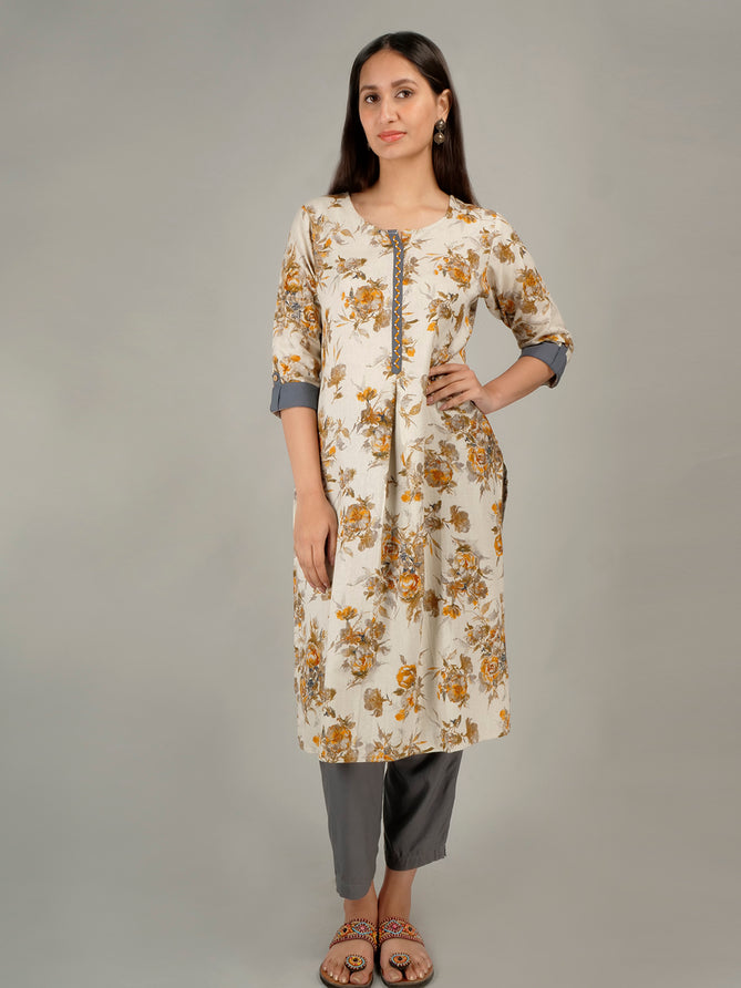 Office Wear Kurta in Floral