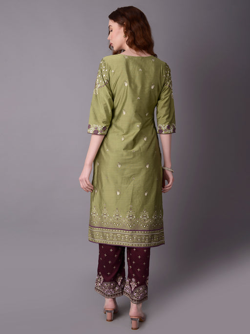 Chanderi Silk Straight kurti with paint & Dupatta Size XL XXL at Rs 350 in  New Delhi