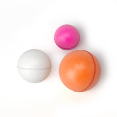 Oros strike indicators come in three colors, orange, pink and white, and three sizes, Large, Medium and Small.