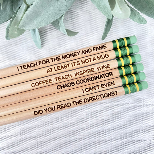 Funny and Inspirational Engraved Pencils by Earmark Social Goods