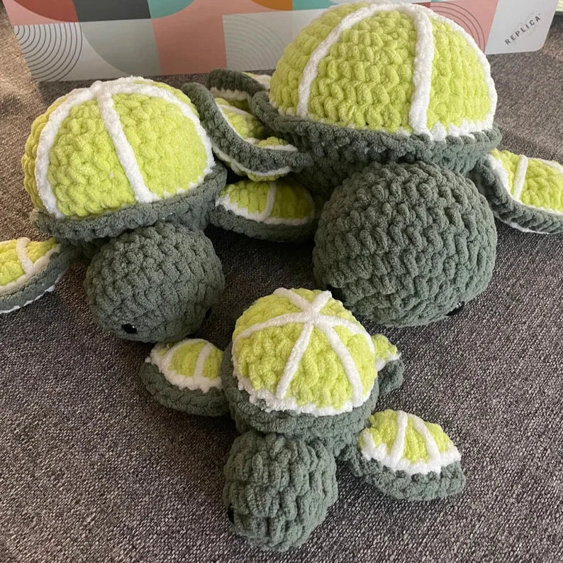 Lime Turtle Crochet Plush